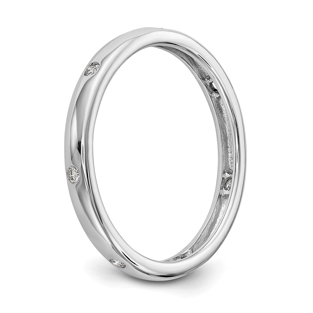 Buy Stylish 14K White Gold Eternity Band, Size 7.5, 1/10 Carat Diamond Value