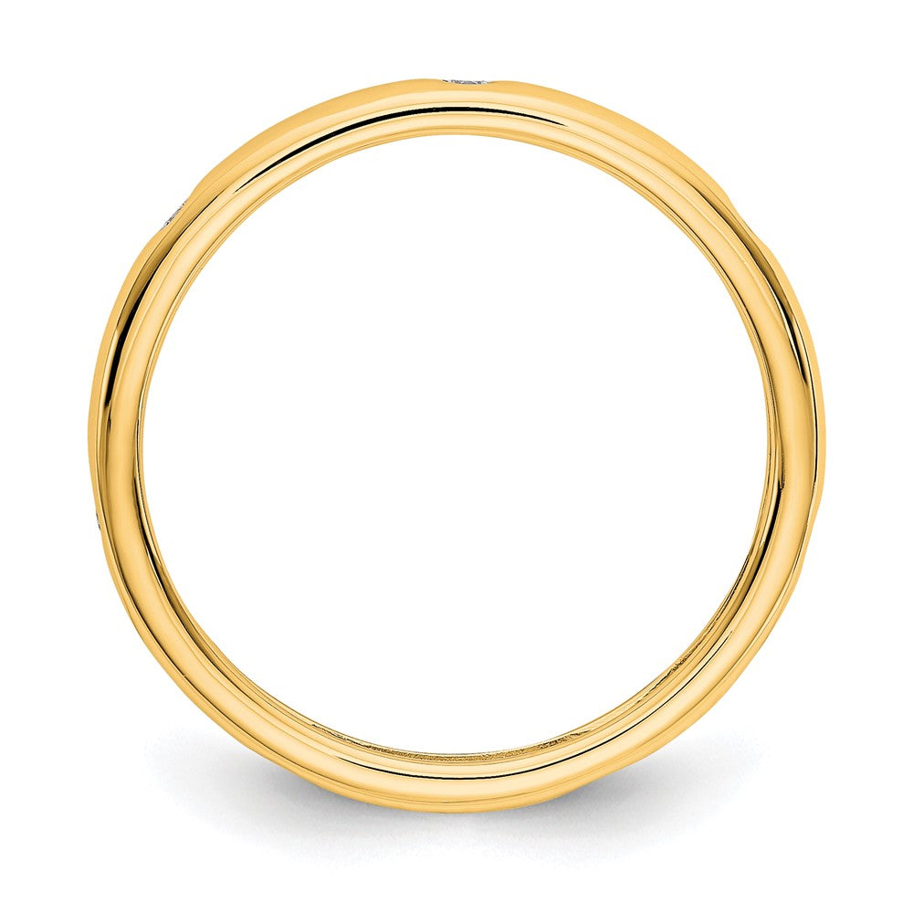 Shop Stylish 14K Gold Eternity Band with 1/10 Carat Diamonds, Size 7.5