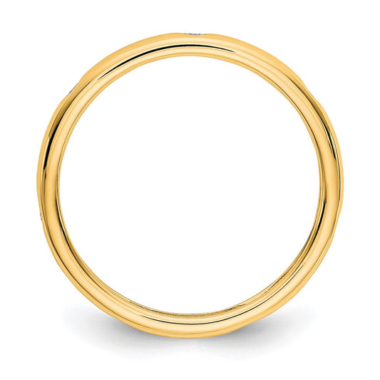 Shop Stylish 14K Gold Eternity Band with 1/10 Carat Diamonds, Size 7.5
