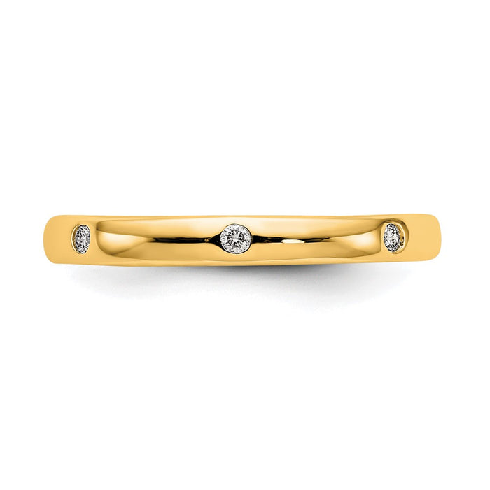 Shop Stylish 14K Gold Eternity Band with 1/10 Carat Diamonds, Size 7.5-4