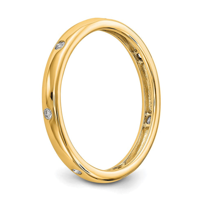 Shop Stylish 14K Gold Eternity Band with 1/10 Carat Diamonds, Size 7.5-5