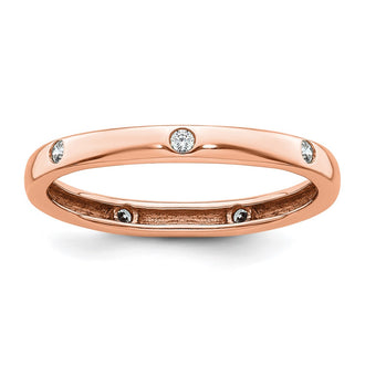 Buy Stylish 14K Rose Gold Eternity Band - Size 8.5 with 1/10 Carat Diamonds