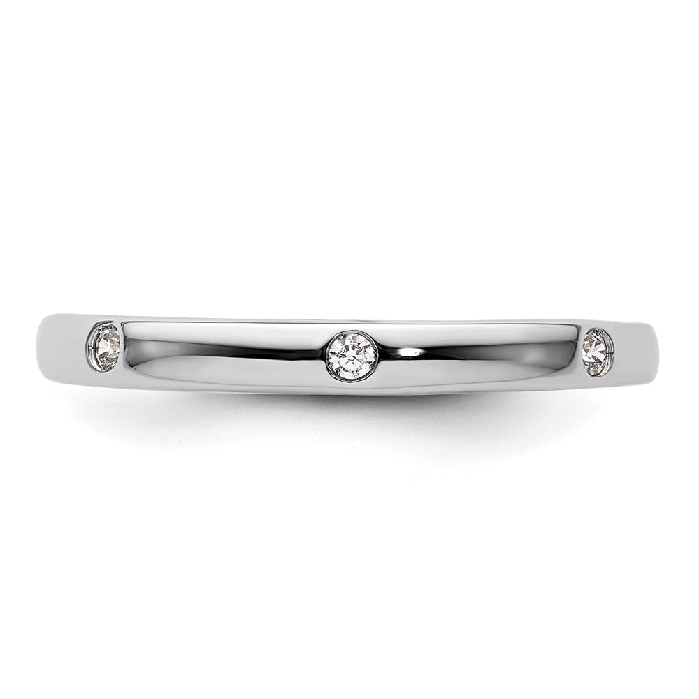 Buy Stylish 14K White Gold Polished Eternity Band - Size 8.5, 1/10 Ct Diamond