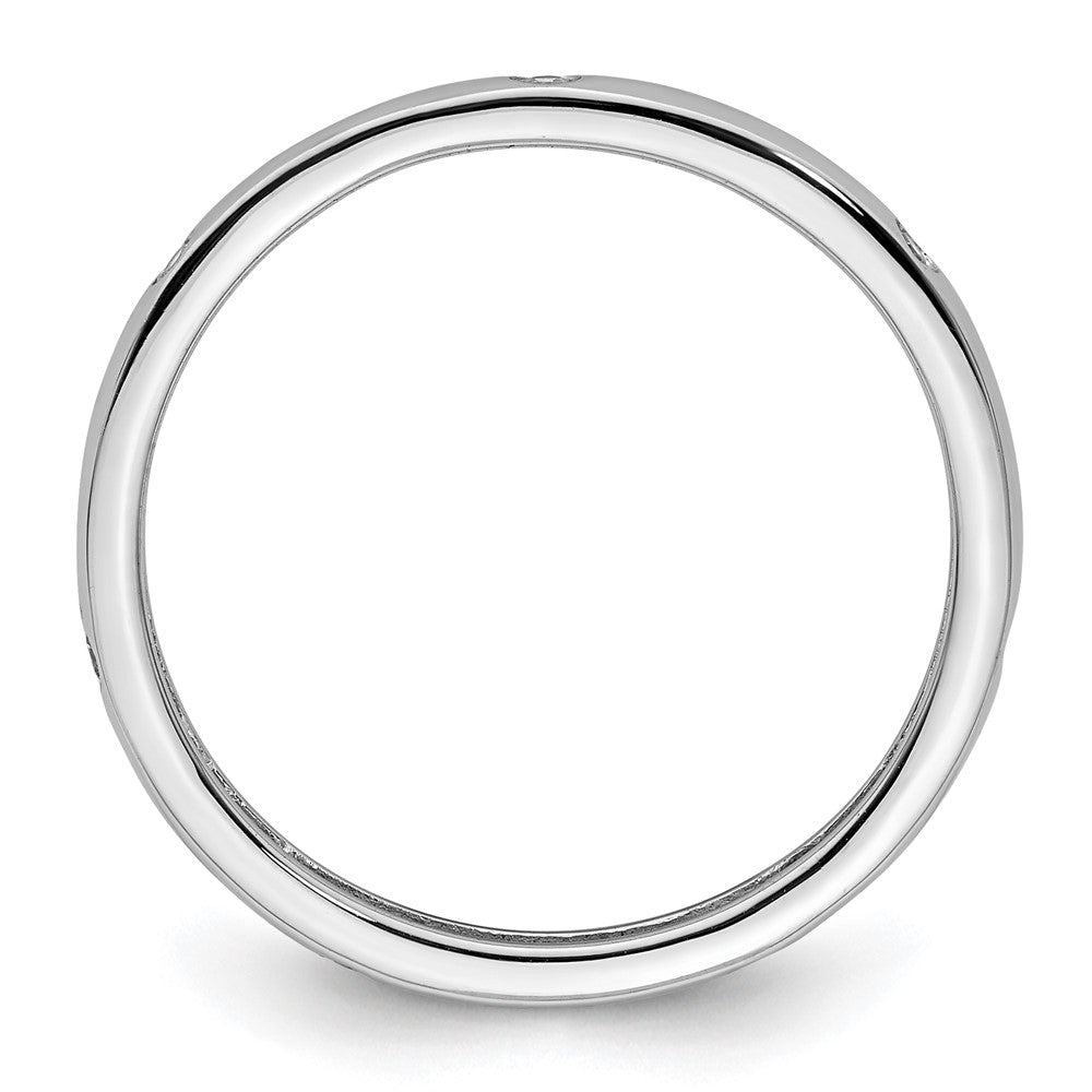 Shop Stylish 14K White Gold Eternity Band with 1/10 Ct Diamond, Size 9