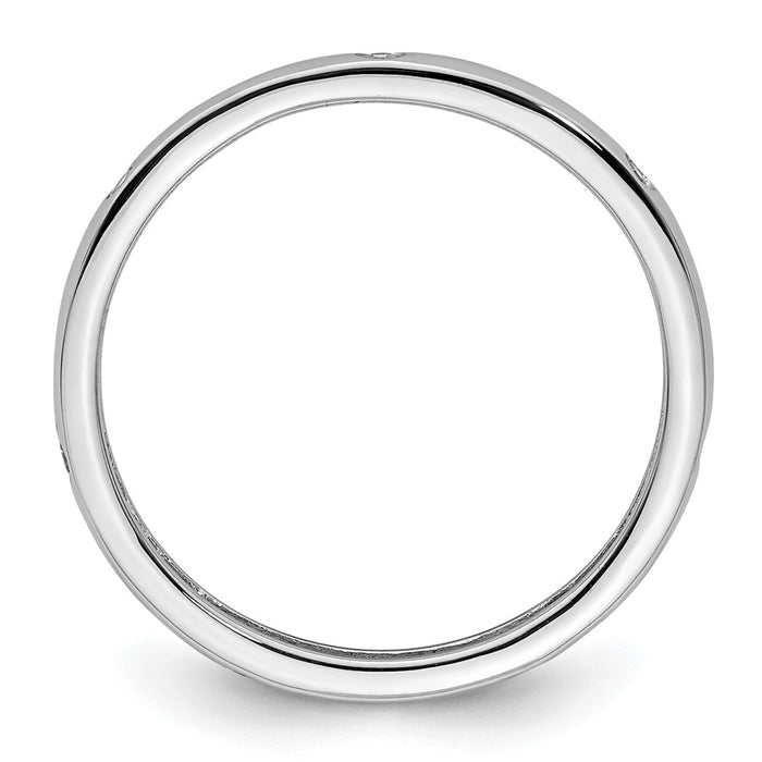 Shop Stylish 14K White Gold Eternity Band with 1/10 Ct Diamond, Size 9-2