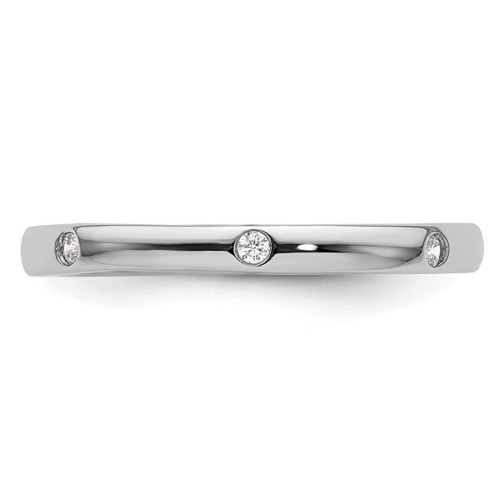 Shop Stylish 14K White Gold Eternity Band with 1/10 Ct Diamond, Size 9