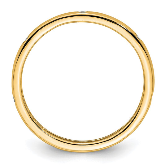 Shop Exclusive 14K Gold Polished Size 9 Full Eternity Ring with 1/10 Carat Diamond
