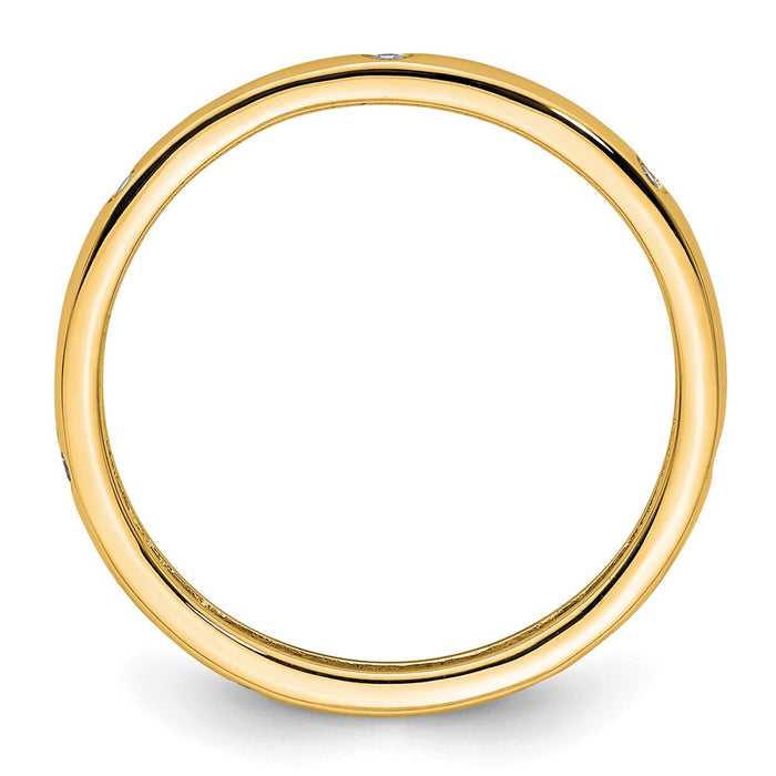 Shop Exclusive 14K Gold Polished Size 9 Full Eternity Ring with 1/10 Carat Diamond-2