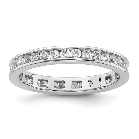 High-Quality 14K White Gold 1/2 Carat Diamond Eternity Band - Size 4, Stylish Value