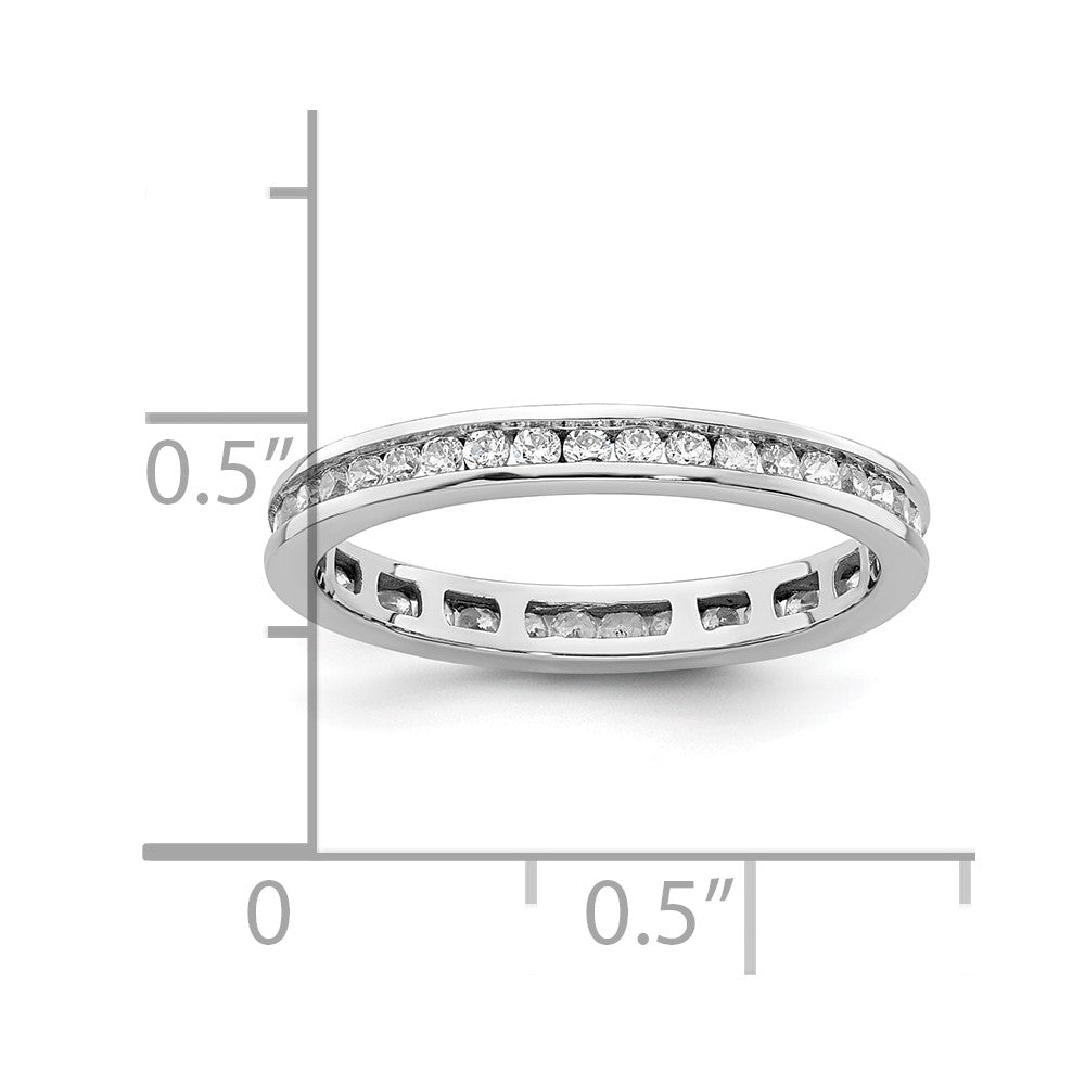High-quality 14K White Gold 1/2 Carat Diamond Eternity Band - Stylish Size 6.5