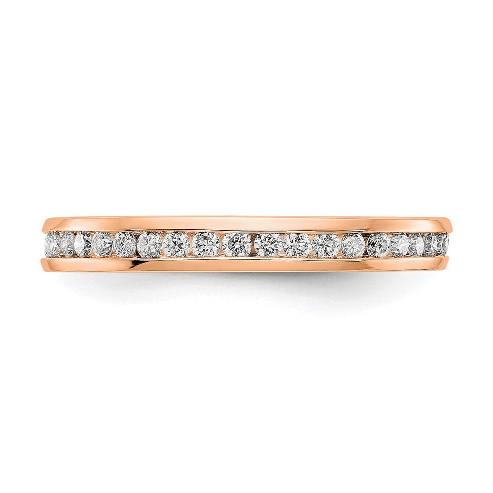 Shop Stylish 14K Rose Gold Eternity Band - 1/2 Carat Lab-Grown Diamond, Size 6