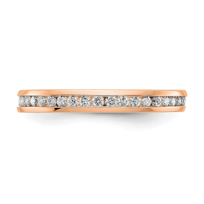 Shop Stylish 14K Rose Gold Eternity Band - 1/2 Carat Lab-Grown Diamond, Size 6-4