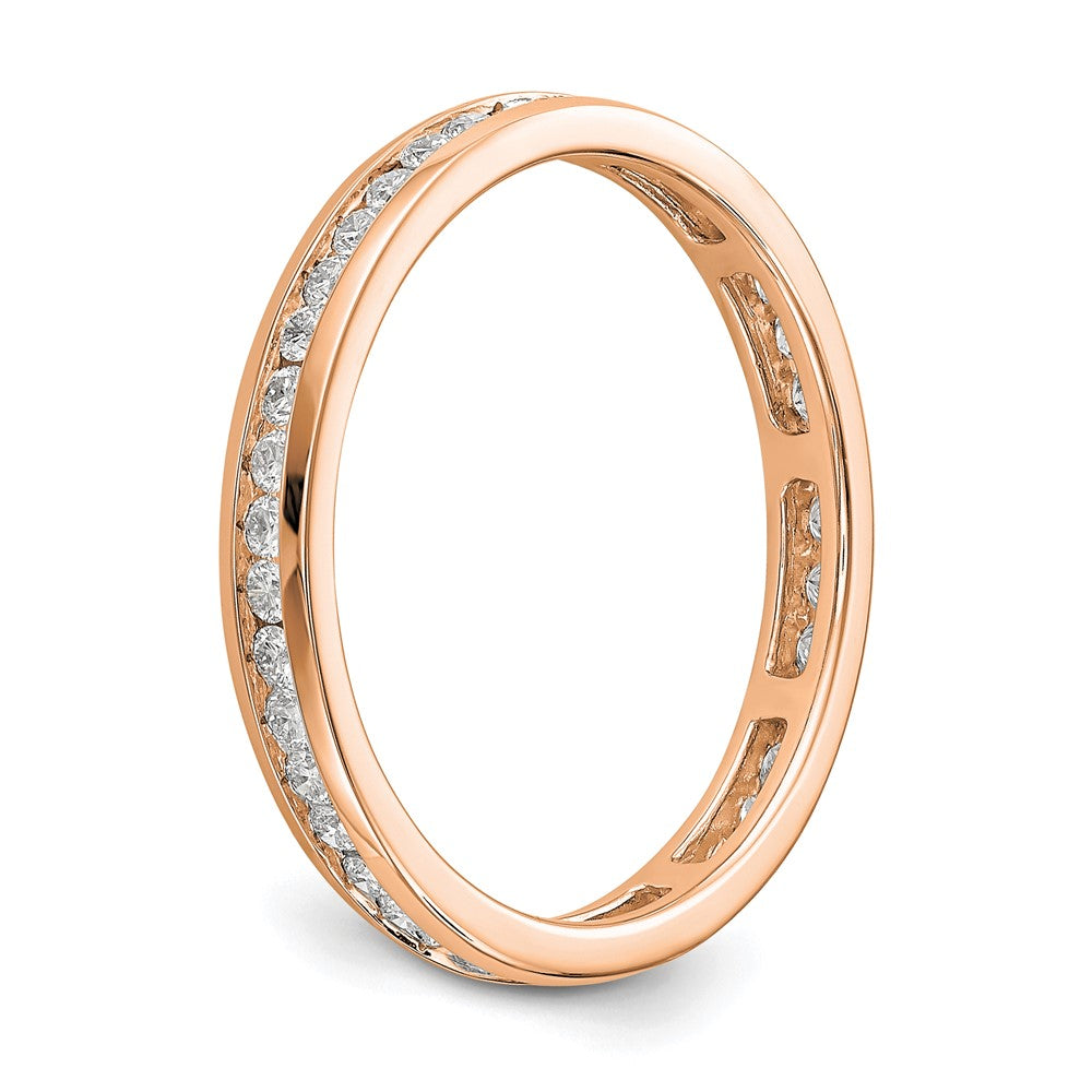 Shop Stylish 14K Rose Gold Eternity Band - 1/2 Carat Lab-Grown Diamond, Size 6