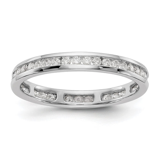 Exclusive 14K White Gold 1/2 Carat Lab-Grown Diamond Eternity Band - Stylish Size 6
