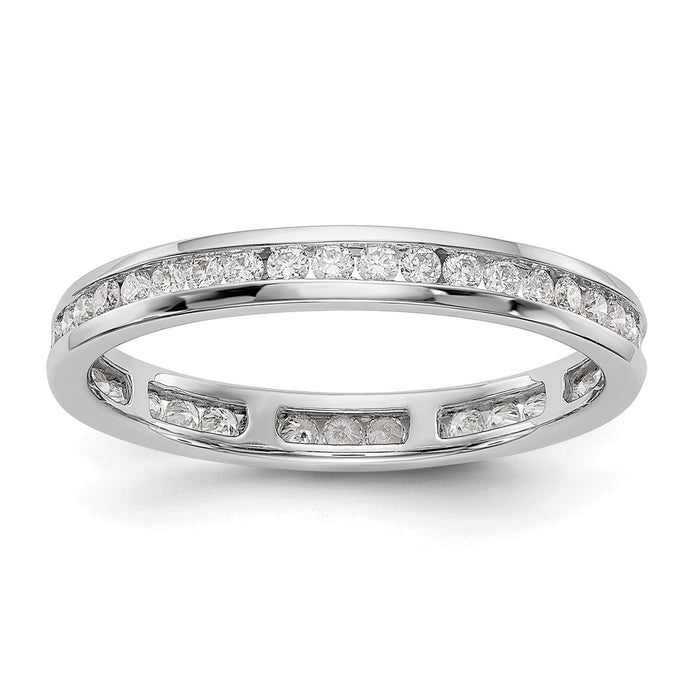 Exclusive 14K White Gold 1/2 Carat Lab-Grown Diamond Eternity Band - Stylish & Affordable-1