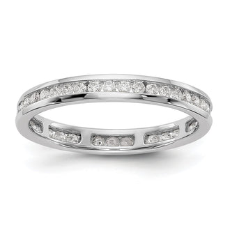 Shop Exclusive 14K White Gold 1/2 Carat Lab-Grown Diamond Eternity Band - Stylish Design, Size 9