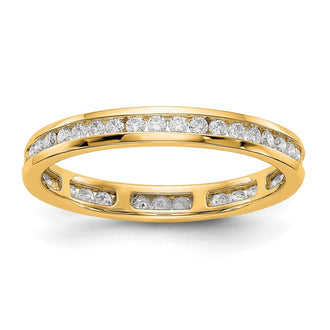 High-Quality 14K Gold 1/2 Carat Lab-Grown Diamond Eternity Band - Stylish Size 8