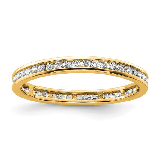 Shop Exclusive 14K Gold Channel-Set 1/2 Carat Diamond Eternity Band, Size 9