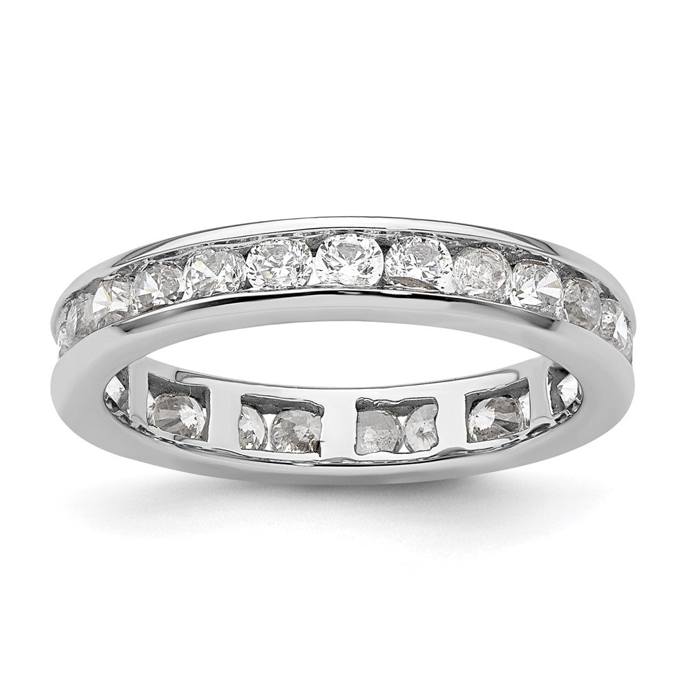 Exclusive 14K White Gold 1 Carat Diamond Eternity Band - Stylish Size 4.5