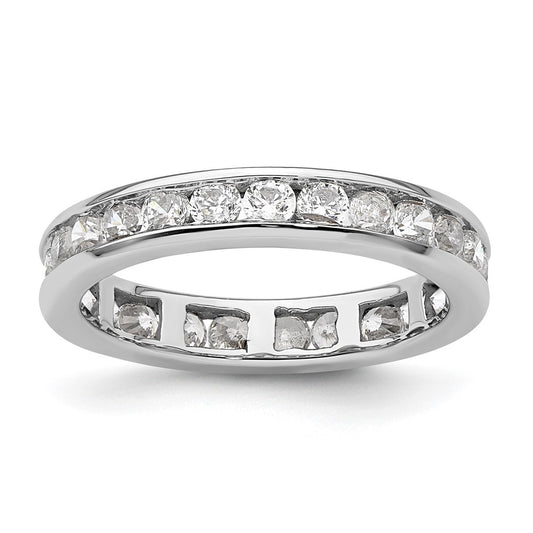 Exclusive 14K White Gold 1 Carat Diamond Eternity Band - Stylish Size 4.5