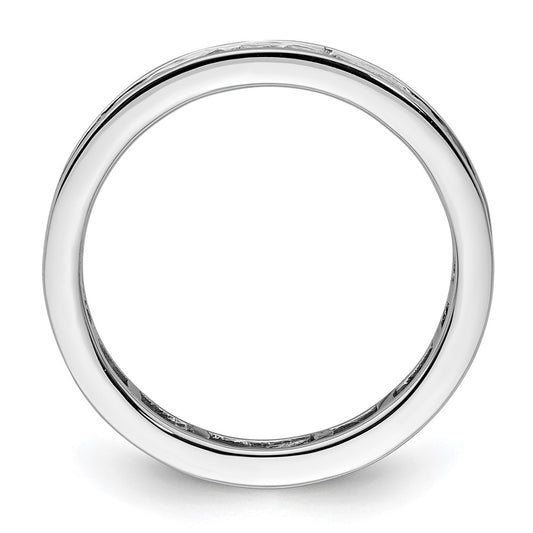 Buy Stylish 14K White Gold 1 Carat Diamond Eternity Band - Size 6, Affordable!