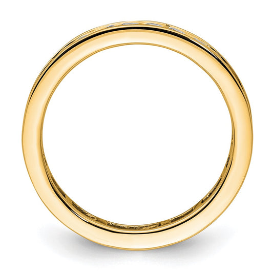High-Quality 14K Gold 1 Carat Diamond Eternity Band - Stylish Size 6.5