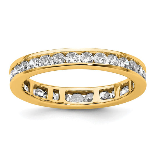 High-Quality 14K Gold 1 Carat Diamond Eternity Band - Stylish Size 6.5