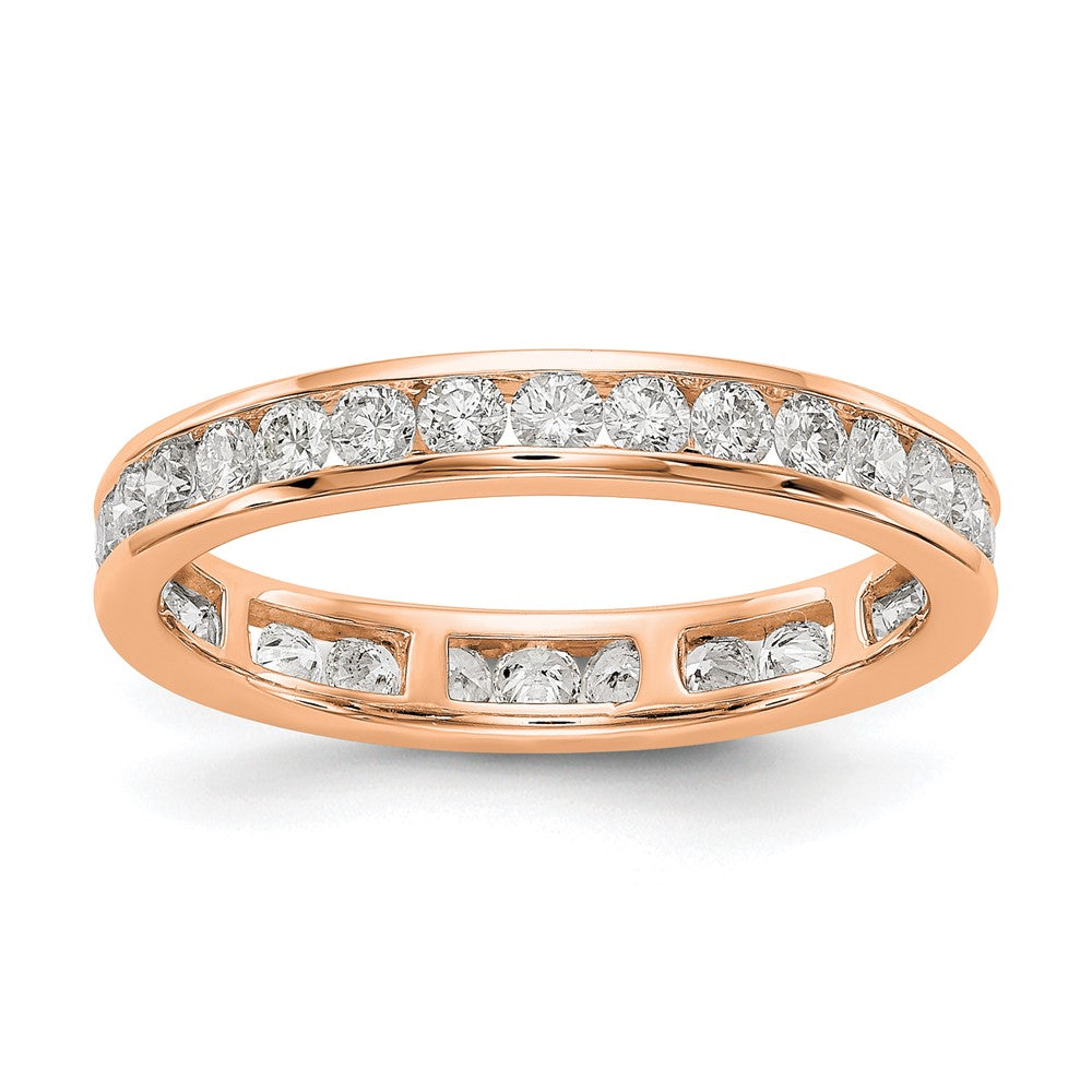 Shop 14K Rose Gold 1 Carat Lab-Grown Diamond Eternity Band - Stylish Value!