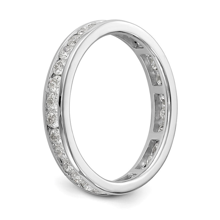 Buy 14K White Gold 1 Carat Diamond Eternity Band - Stylish & Value Price - Size 7.5-4