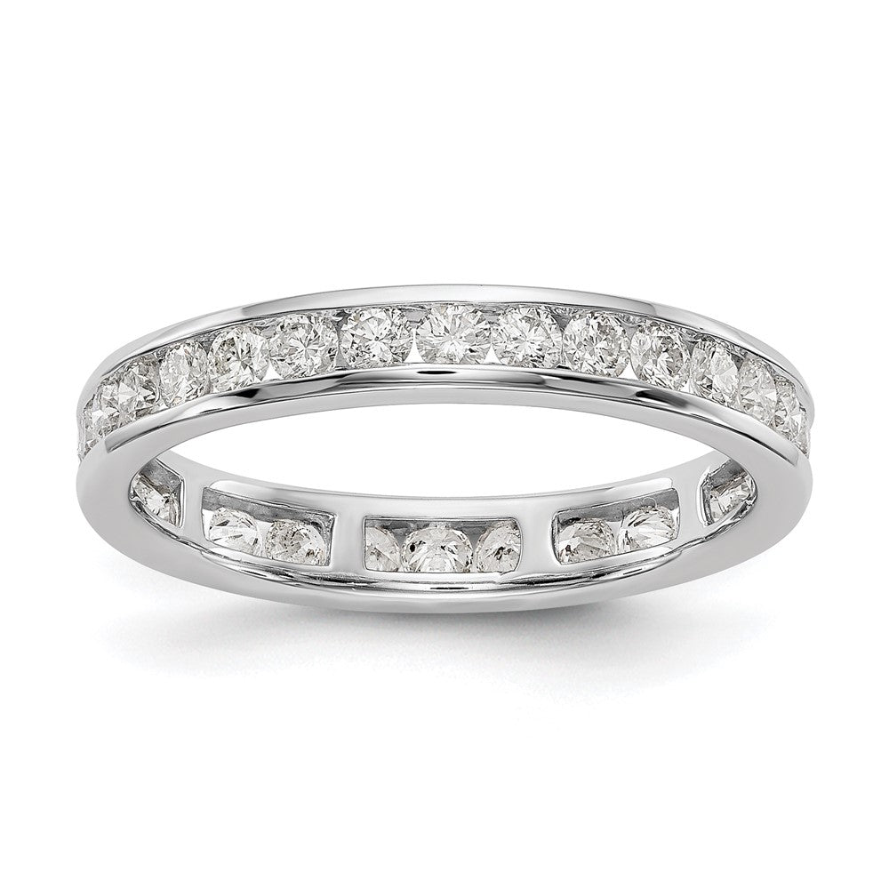 Buy 14K White Gold 1 Carat Diamond Eternity Band - Stylish & Value Price - Size 7.5