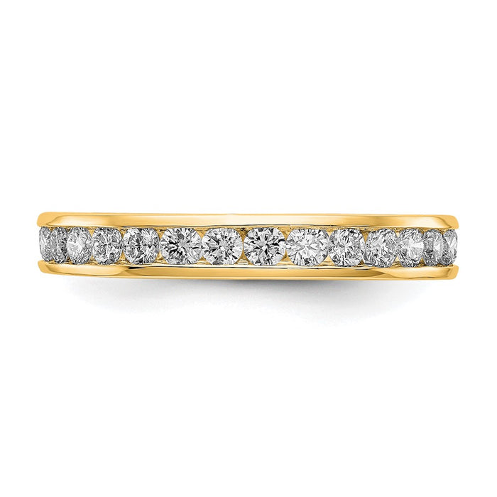 Shop 14K Gold 1 Carat Diamond Eternity Band - Size 7.5 - Stylish Luxury Ring-3
