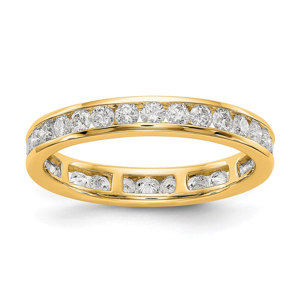 14K Gold 1 Carat Lab-Grown Diamond Eternity Band - Size 7