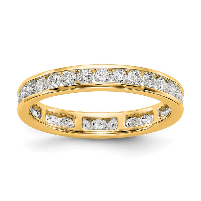 Shop 14K Gold 1 Carat Diamond Eternity Band - Size 7.5 - Stylish Luxury Ring-1