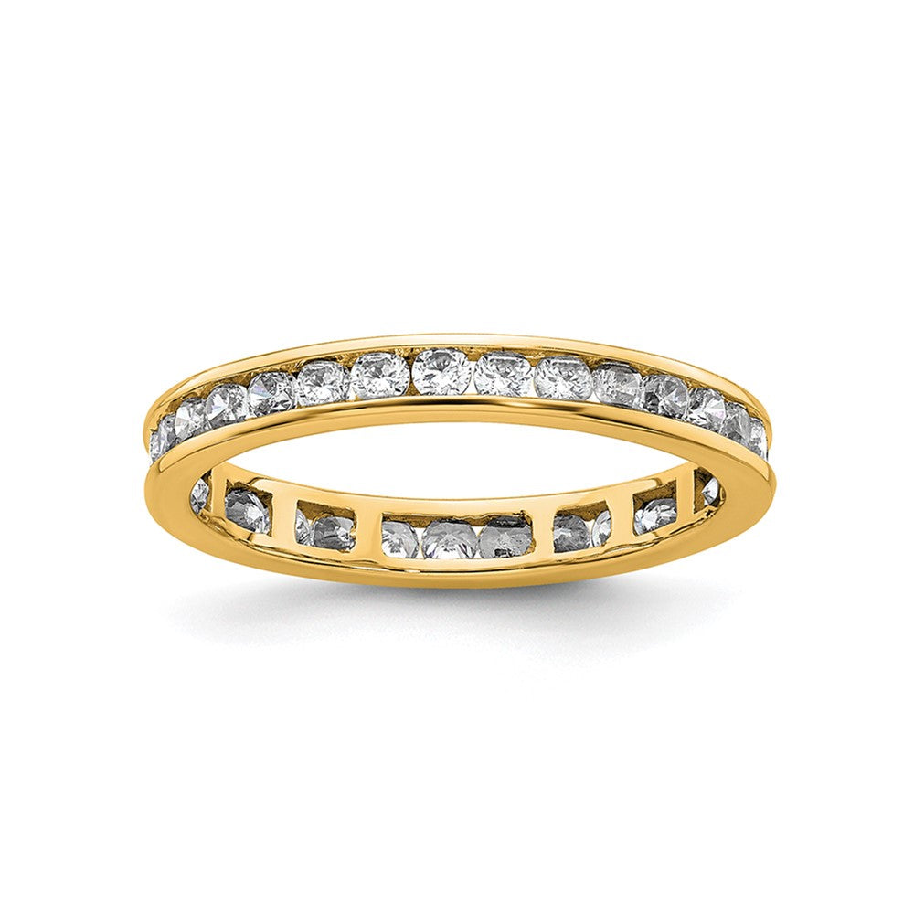 Exclusive 14K Gold 1 Carat Diamond Eternity Band - Stylish Size 8 Value