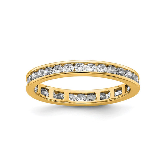 Exclusive 14K Gold 1 Carat Diamond Eternity Band - Stylish Size 8 Value