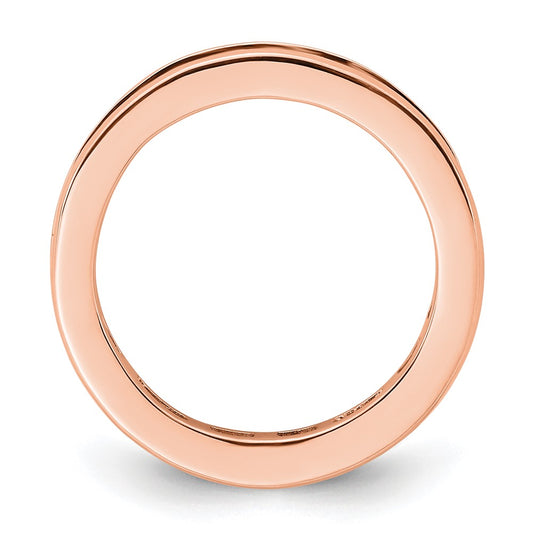 Buy Stylish 14K Rose Gold 1 Carat Princess Cut Diamond Eternity Band Size 4