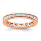 Buy Stylish 14K Rose Gold 1 Carat Princess Cut Diamond Eternity Band Size 4-5
