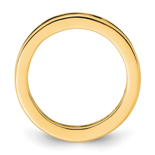 Shop Stylish 14K Gold 1 Carat Princess Cut Diamond Eternity Band - Size 4.5