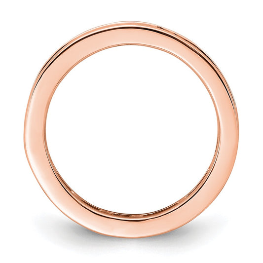 Buy Exclusive 14K Rose Gold 1 Carat Princess Diamond Eternity Band - Size 5.5