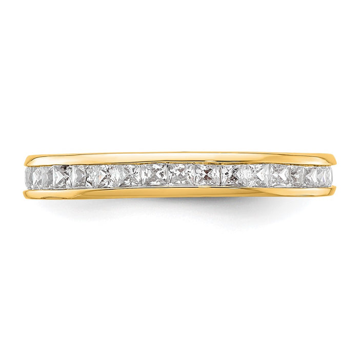 Exclusive 14K Gold 1 Carat Princess Cut Diamond Eternity Band - Size 6.5-3