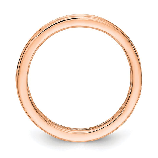 Exclusive 14K Rose Gold 1 Carat Princess Cut Diamond Eternity Band - Affordable Price, Size 7.5
