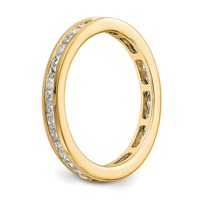 Exclusive 14K Gold 1-Carat Princess Cut Diamond Eternity Band - Stylish Value-4