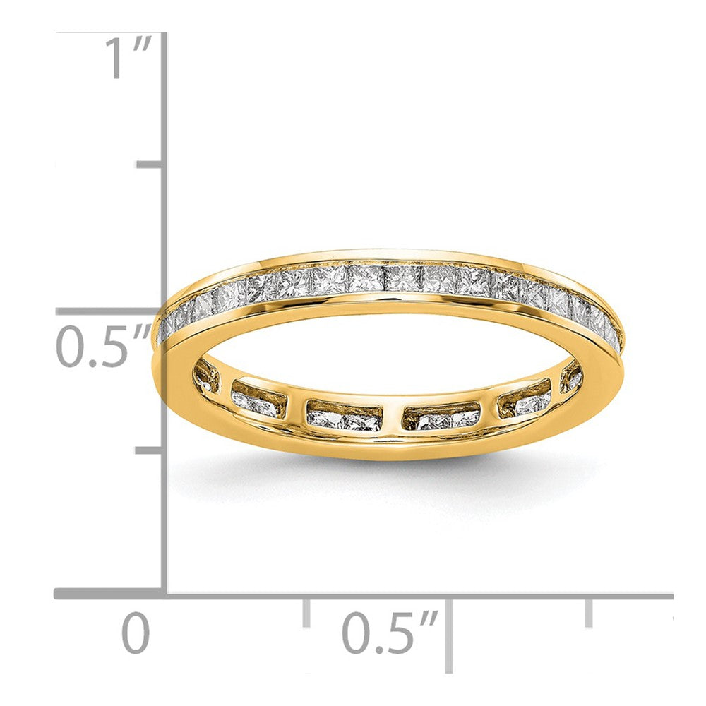 Exclusive 14K Gold 1-Carat Princess Cut Diamond Eternity Band - Stylish Value