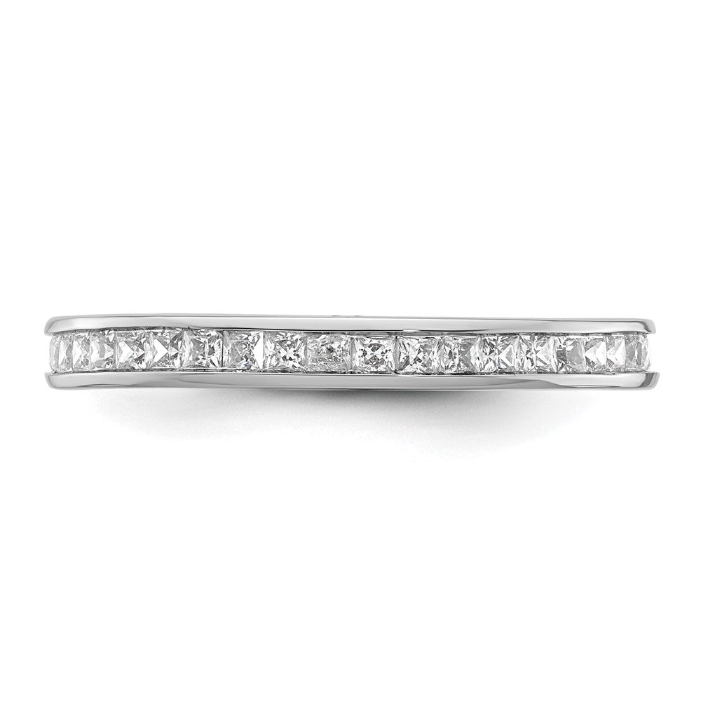 High-Quality 14K White Gold 1 Carat Princess Cut Diamond Eternity Band - Stylish Value!