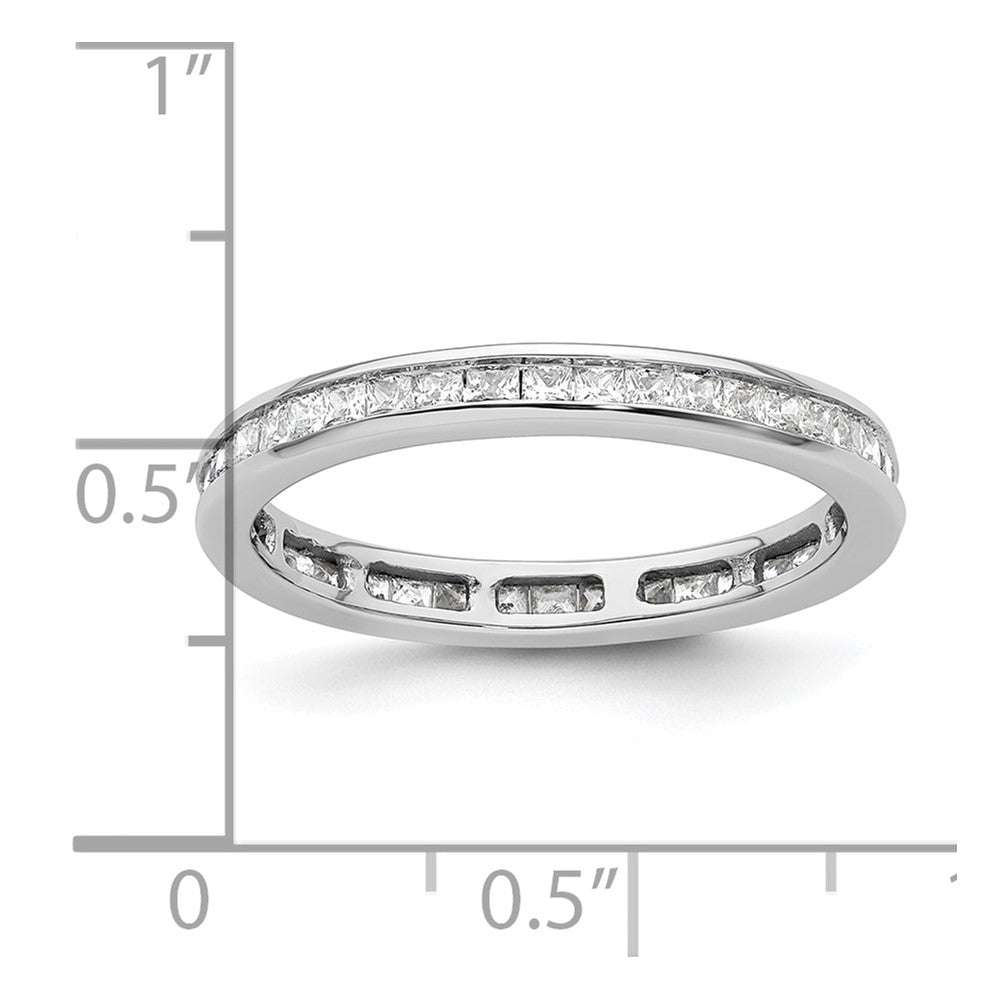 High-Quality 14K White Gold 1 Carat Princess Cut Diamond Eternity Band - Stylish Value!