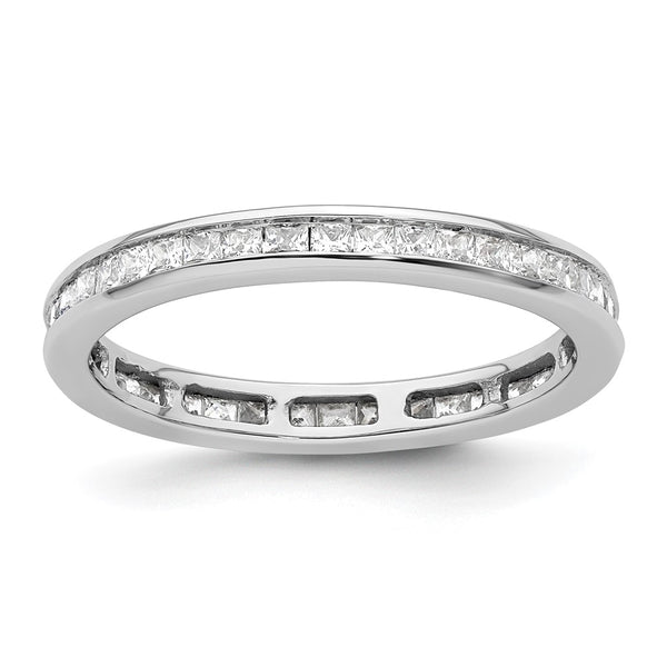 14K White Gold 1 Carat Diamond Eternity Band - Size 8.5 - Style GR1-1004894