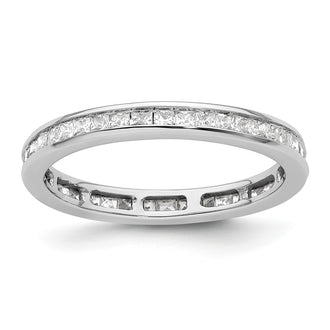 Shop Stylish 14K White Gold 1 Carat Diamond Eternity Band - Size 8.5