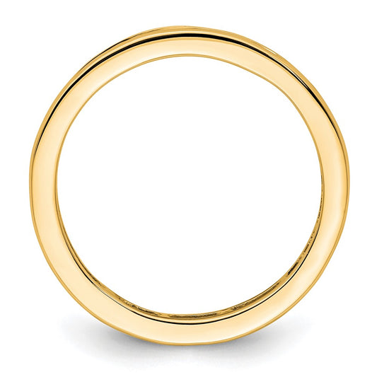 High-Quality 14K Gold 1 Carat Princess Cut Eternity Band - Stylish Design, Size 8.5