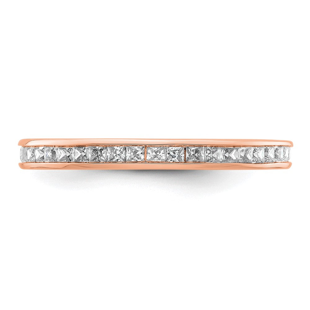 Buy Exclusive 14K Rose Gold 1 Carat Princess Cut Diamond Eternity Band