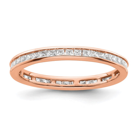Buy Exclusive 14K Rose Gold 1 Carat Princess Cut Diamond Eternity Band